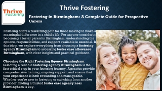 fostering children in Birmingham