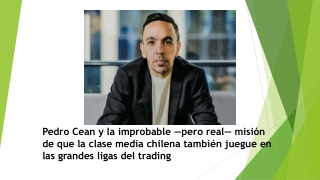 Pedro Cean y la revolución del trading para todos