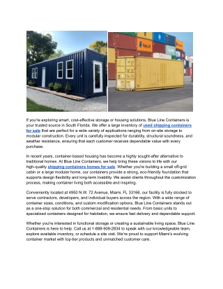 Blue Line Containers