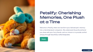 Petslify Cherishing Memories One Plush at a Time