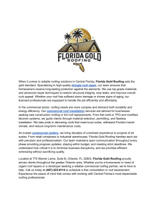 Florida Gold Roofing