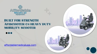 Built for Strength AfiScooter C4 Heavy Duty Mobility Scooter