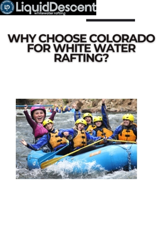 Why Choose Colorado for White Water Rafting