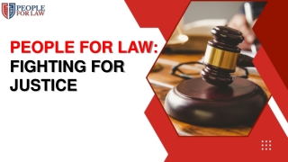 People For Law: Fighting For Justice against mass torts