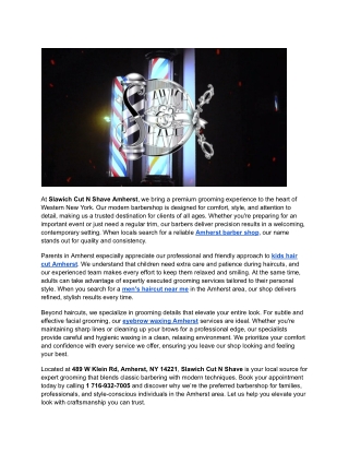 Amherst - Slawich Cut N Shave