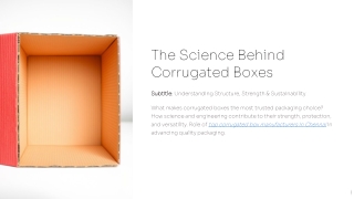 The science behind corrugated boxes