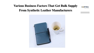 Choose the Finest Synthetic Leather Manufacturers in India
