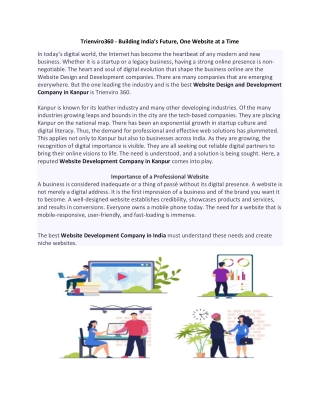 Trienviro360 - Building India’s Future, One Website at a Time