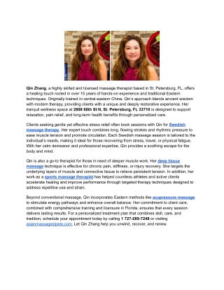 Qin Zhang Massage