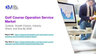 Golf Course Operation Service Market Size, Growth & Trends Analysis By 2030