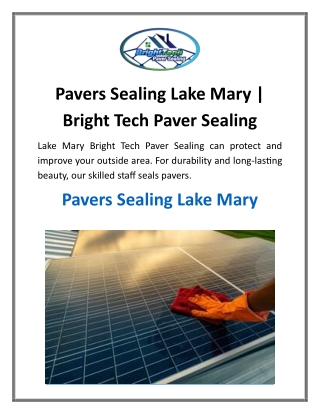 Pavers Sealing Lake Mary