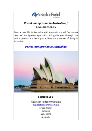 Portal Immigration In Australian  Apimmi.com.au