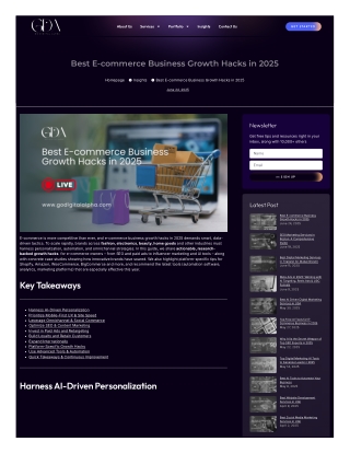 E-commerce Business Growth Hacks in 2025
