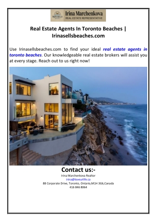 Real Estate Agents In Toronto Beaches | Irinasellsbeaches.com