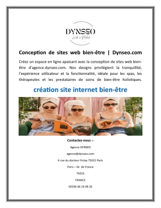 Conception de sites web bien-être  Dynseo.com