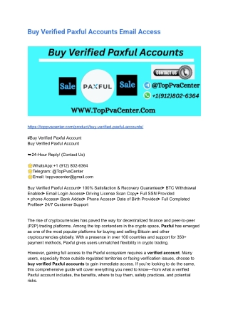 Buy Verified Paxful Accounts Email Access