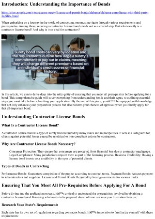 Ensuring That You Meet All Pre-Requisites Before Applying For A Bond