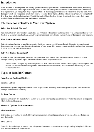 Gutter: Important Parts of Your Roofing System Explained