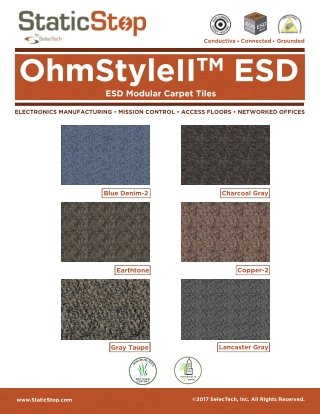 StaticStop OhmStyleII™ ESD Carpeting