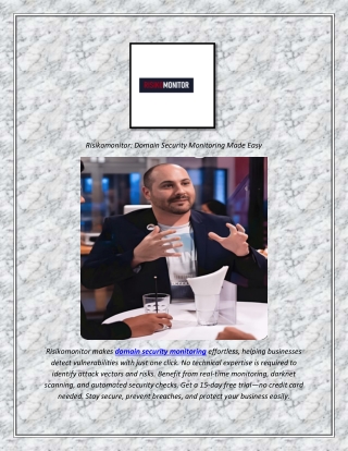 Risikomonitor Domain Security Monitoring Made Easy