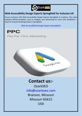 Web Accessibility Design Experts Springfield for Inclusive UX