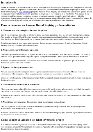 Errores comunes en Amazon Brand Registry y cómo evitarlos