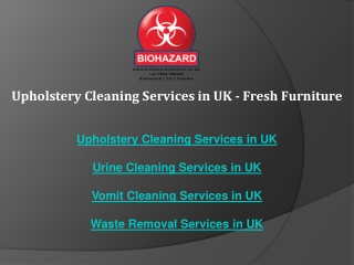 Upholstery Cleaning Services in UK - Fresh Furniture