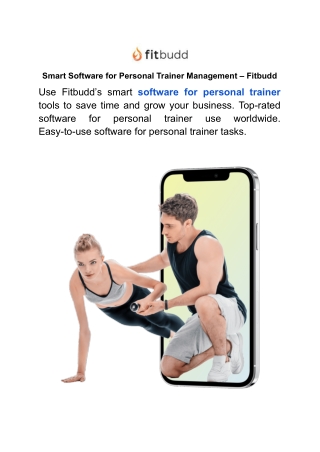 Smart Software for Personal Trainer Management – Fitbudd