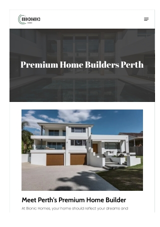 Premium home builders Perth