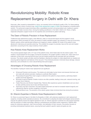 Revolutionizing Mobility_ Robotic Knee Replacement Surgery in Delhi with Dr (1)