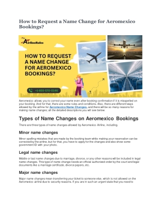 How to Request a Name Change for Aeromexico Bookings