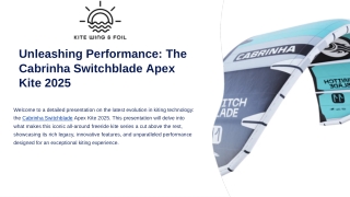 Cabrinha Switchblade Apex Kite 2025 – Ultimate Hangtime