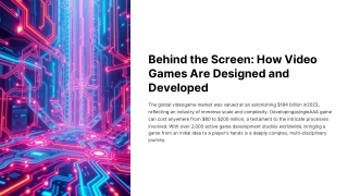 How Video Games Are Designed and Developed | BR Softech USA