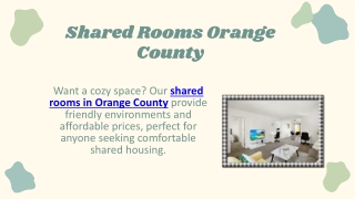Shared Rooms Orange County