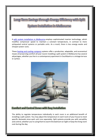 Long-Term Savings through Energy Efficiency with Split System Installation in Melbourne