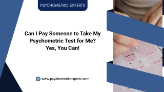 Can I Pay Someone to Take My Psychometric Test for Me? Yes, You Can!