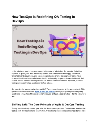 How TestOps is Redefining QA Testing in DevOps