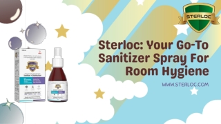 Sanitizer Spray For Room – Safe, Powerful & Alcohol-Free | Sterloc India