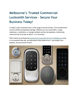 Melbourne’s Trusted Commercial Locksmith Services – Secure Y (1)