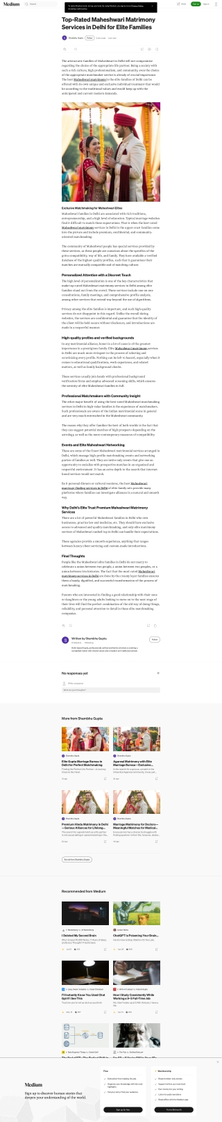 Top-Rated Maheshwari Matrimony Services in Delhi for Elite Families