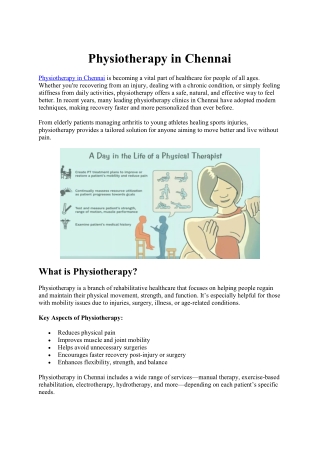 Physiotherapy in Chennai