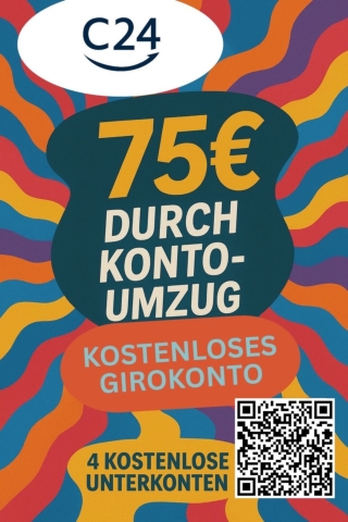 C24 Bank &ndash; Jetzt Konto er&ouml;ffnen &amp; 75 &euro; Bonus sichern!