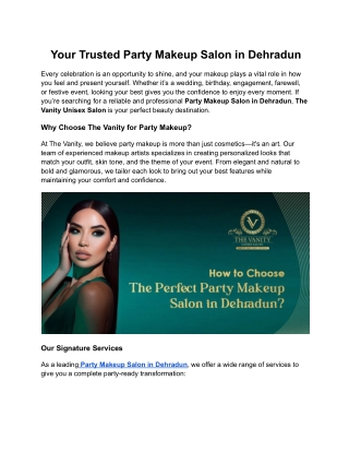 _Your Trusted Party Makeup Salon in Dehradun
