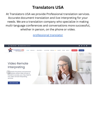 Translators USA