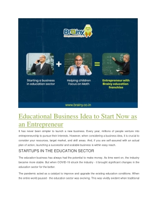 Educational Business Idea to Start Now as an Entrepreneur (1)