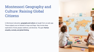 Montessori geography and culture