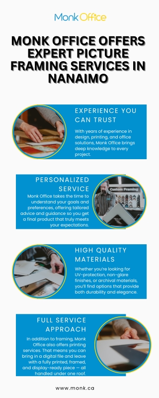 Monk Office Offers Expert Picture Framing Services in Nanaimo