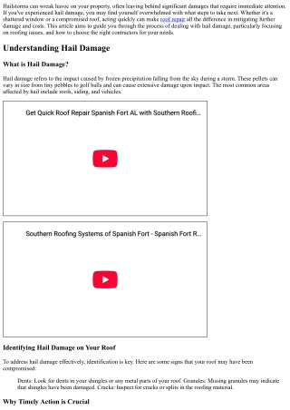 Hail Damage? Here’s What You Need to Do Next!