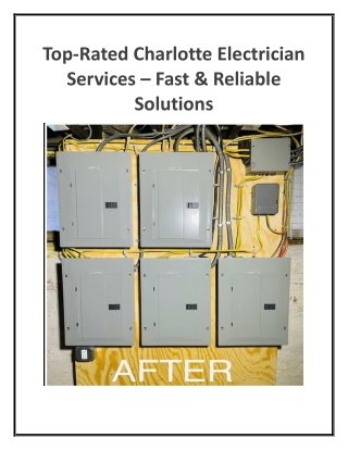 Top Rated Charlotte Electrician Services – Fast & Reliable Solutions