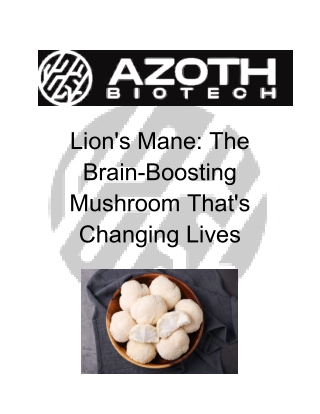 Lion's Mane: The Brain-Boosting Mushroom That's Changing Lives